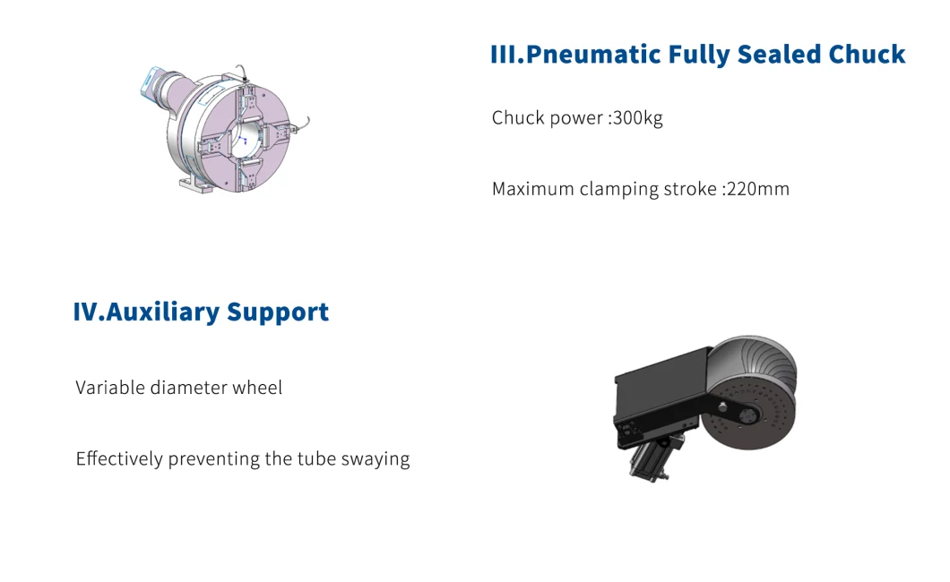 Automatic Feeding System 6kw Tube Pipe Laser Cutting Machine Metal Laser Cutter Cyput Control System Fiber Laser Cutter